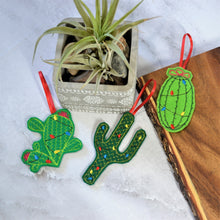 Winter Christmas Cactus Felt Ornament (6)