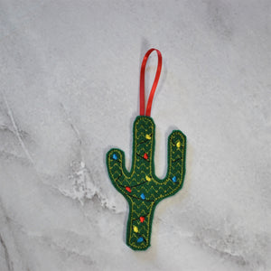 Winter Christmas Cactus Felt Ornament (6)