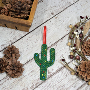 Winter Christmas Cactus Felt Ornament (6)
