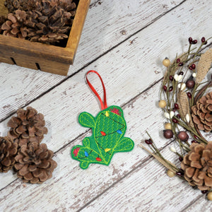 Winter Christmas Cactus Felt Ornament (6)