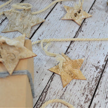 LIMITED QTY Birch Bark Garland, Stars, 120 inches (2)