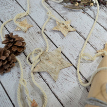 LIMITED QTY Birch Bark Garland, Stars, 120 inches (2)