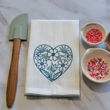 Floral Heart 30x30 Tea Towel (4)