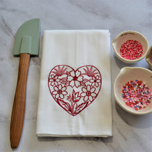 Floral Heart 30x30 Tea Towel (4)