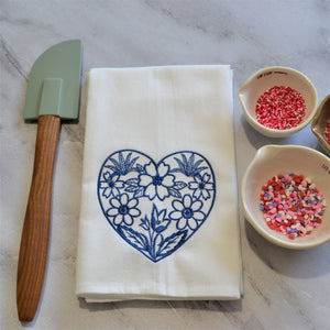 Floral Heart 30x30 Tea Towel (4)