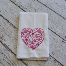 Floral Heart 30x30 Tea Towel (4)