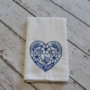 Floral Heart 30x30 Tea Towel (4)