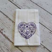 Floral Heart 30x30 Tea Towel (4)