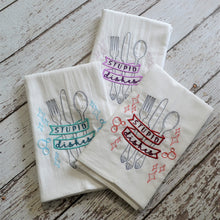 Stupid Dishes 30x30 Tea Towel (4)