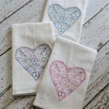 Winter - Lace Heart 30x30 Tea Towel (4)