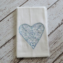 Winter - Lace Heart 30x30 Tea Towel (4)