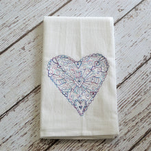 Winter - Lace Heart 30x30 Tea Towel (4)