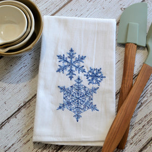 Winter - Lace Snowflakes 30x30 Tea Towel (4)