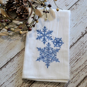 Winter - Lace Snowflakes 30x30 Tea Towel (4)