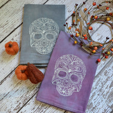 Fall - Glow in Dark Lace Skull 30x30 Tea Towel (2)