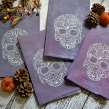 Fall - Glow in Dark Lace Skull 30x30 Tea Towel (2)