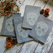 Fall - Glow in Dark Lace Skull 30x30 Tea Towel (2)