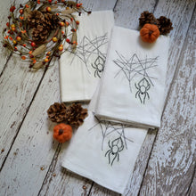 Fall - Glow in Dark Hanging Spider 30x30 Tea Towel (4)
