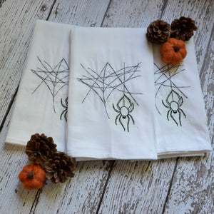 Fall - Glow in Dark Hanging Spider 30x30 Tea Towel (4)