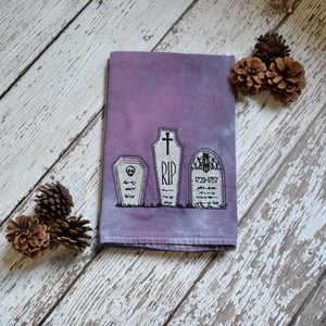 Fall - Glow in Dark Graveyard 30x30 Tea Towel (2)