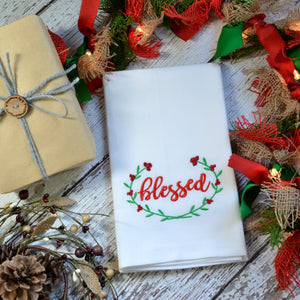 Winter - Blessed Christmas 30x30 Tea Towel (4)