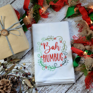 Winter - Bah Humbug 30x30 Tea Towel (4)