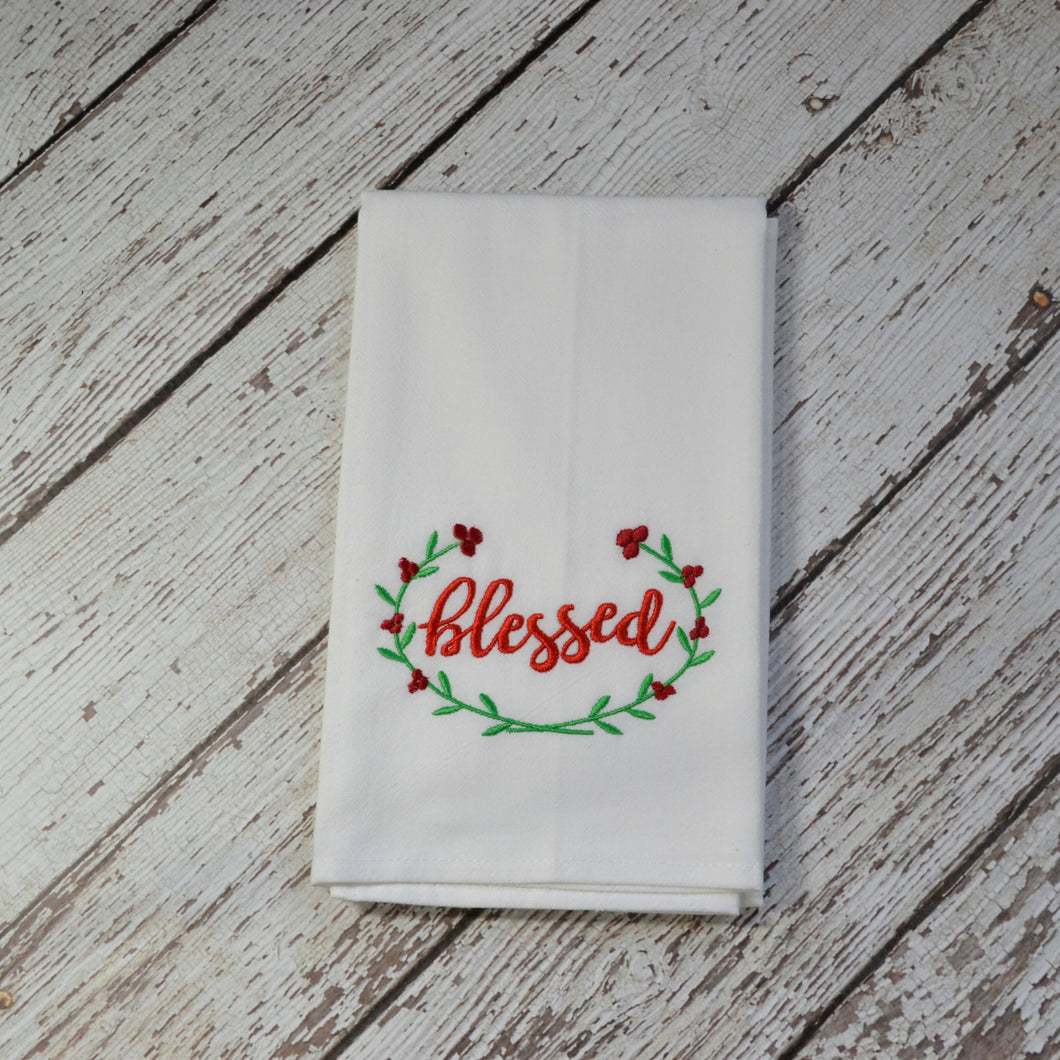 Winter - Blessed Christmas 30x30 Tea Towel (4)