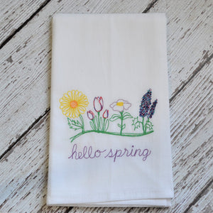 Hello Spring 30x30 Tea Towel (4)