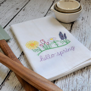 Hello Spring 30x30 Tea Towel (4)