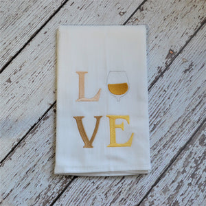 Wine Lovers - LOVE Wine 30x30 Tea Towel (4)