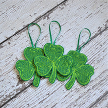 Spring Lace Shamrock Felt Ornament (6)