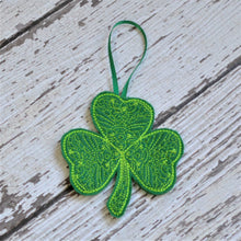 Spring Lace Shamrock Felt Ornament (6)