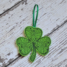 Spring Lace Shamrock Felt Ornament (6)