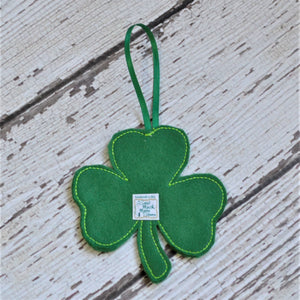 Spring Lace Shamrock Felt Ornament (6)