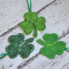 Spring Lace Shamrock Felt Ornament (6)