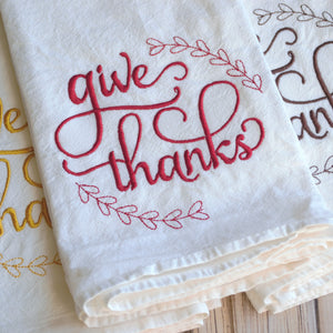 Fall- Give Thanks 30x30 Tea Towel (4)