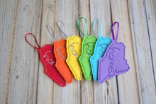 State Rainbow "home" State Felt Ornament Pack - Bright (12)