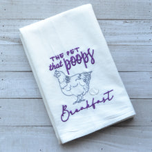 Funny Chicken - Pet That Poops Breakfast 30x30 Tea Towel (4)