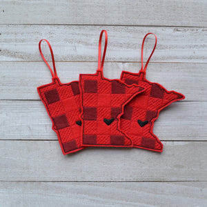 Plaid State Felt Ornament (6)