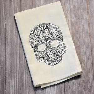 Fall - Lace Skull 30x30 Tea Towel (4)