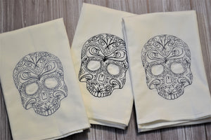 Fall - Lace Skull 30x30 Tea Towel (4)