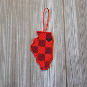 Plaid State Felt Ornament (6)