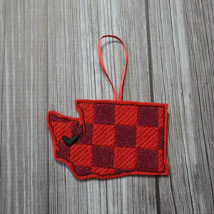 Plaid State Felt Ornament (6)