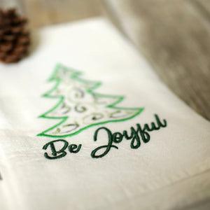 Winter - Be Joyful 30x30 Tea Towel (4)