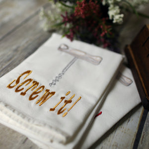 Wine Lovers - Screw It 30x30 Tea Towel (4)