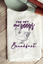 Funny Chicken - Pet That Poops Breakfast 30x30 Tea Towel (4)