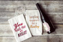 Wine Lovers - Merlot OR Riesling 30x30 Tea Towel (4)