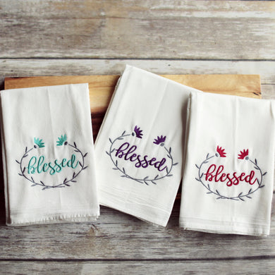 CLEARANCE - Blessed 30x30 Tea Towel (4)