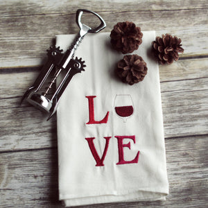 Wine Lovers - LOVE Wine 30x30 Tea Towel (4)